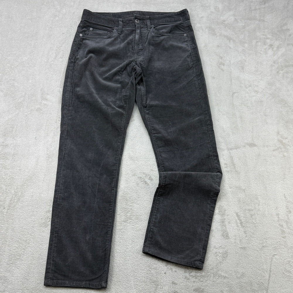 Bonobos Corduroy Pants Mens 30x30 Dark Grey Slim Fit 5-Pocket Preppy Casual Work